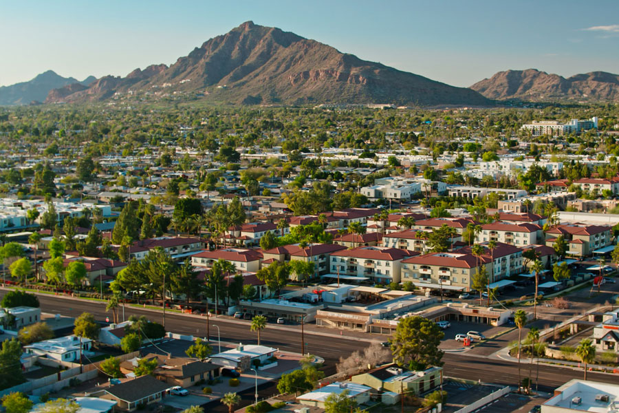 Residential area in the Scottsdale valley